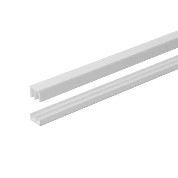 WHITE PLASTIC TRACK FOR 1/4In.